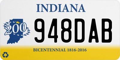 IN license plate 948DAB