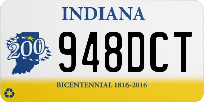 IN license plate 948DCT
