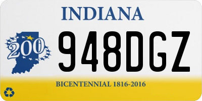IN license plate 948DGZ