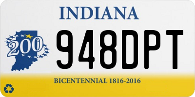 IN license plate 948DPT