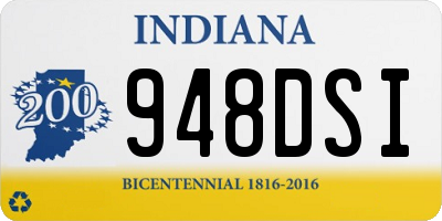 IN license plate 948DSI