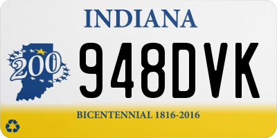 IN license plate 948DVK