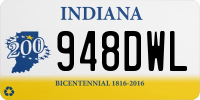 IN license plate 948DWL