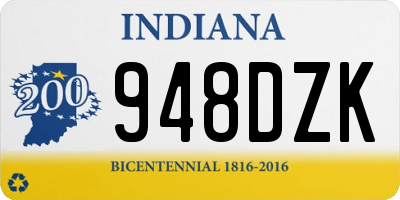 IN license plate 948DZK