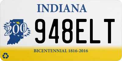 IN license plate 948ELT