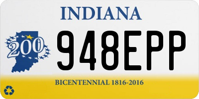 IN license plate 948EPP