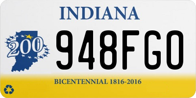 IN license plate 948FGO
