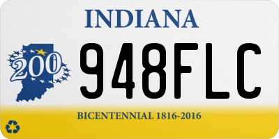 IN license plate 948FLC