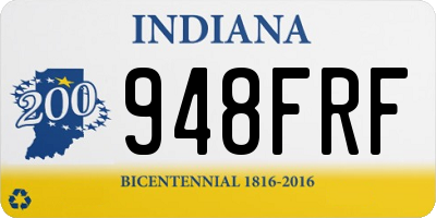 IN license plate 948FRF
