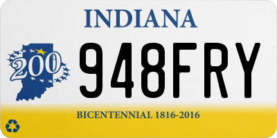 IN license plate 948FRY
