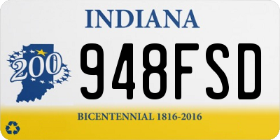 IN license plate 948FSD