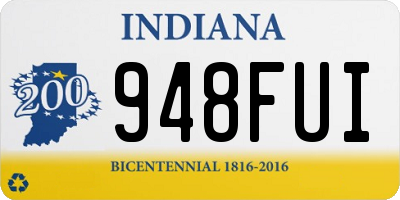 IN license plate 948FUI