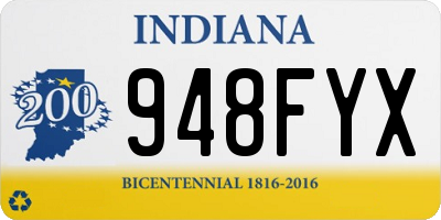 IN license plate 948FYX