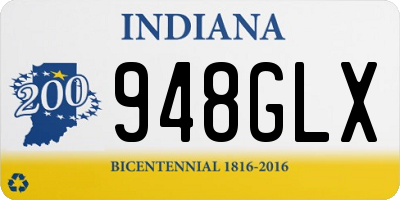 IN license plate 948GLX