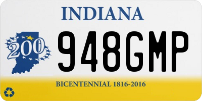 IN license plate 948GMP