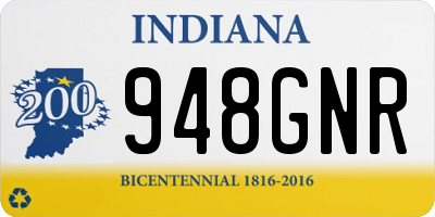 IN license plate 948GNR