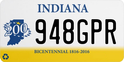 IN license plate 948GPR