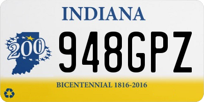 IN license plate 948GPZ