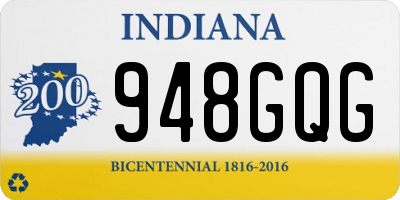 IN license plate 948GQG