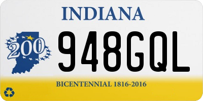 IN license plate 948GQL