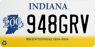 IN license plate 948GRV