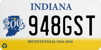IN license plate 948GST