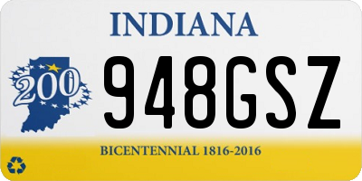 IN license plate 948GSZ