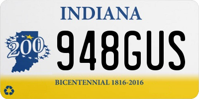 IN license plate 948GUS
