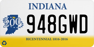 IN license plate 948GWD
