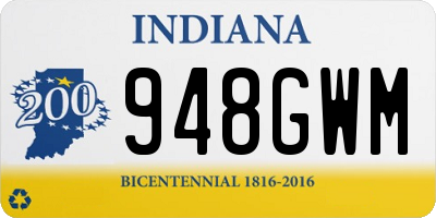 IN license plate 948GWM