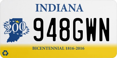 IN license plate 948GWN