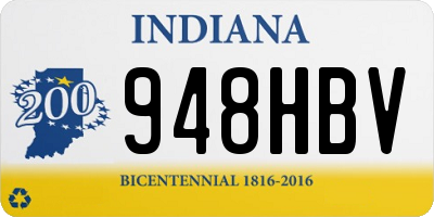 IN license plate 948HBV