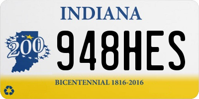 IN license plate 948HES