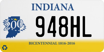 IN license plate 948HL