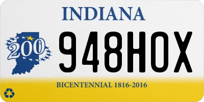 IN license plate 948HOX