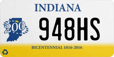 IN license plate 948HS