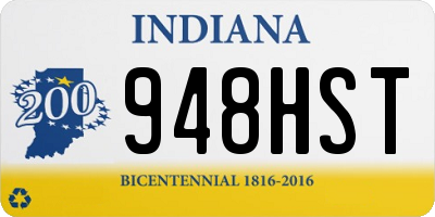 IN license plate 948HST