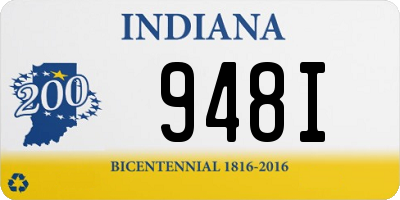 IN license plate 948I