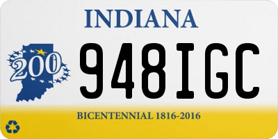 IN license plate 948IGC