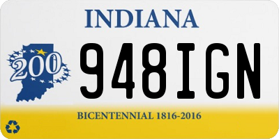 IN license plate 948IGN