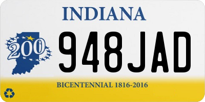IN license plate 948JAD