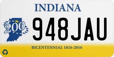IN license plate 948JAU