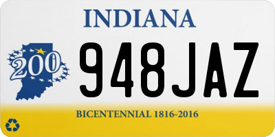 IN license plate 948JAZ