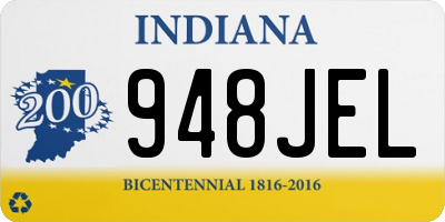 IN license plate 948JEL