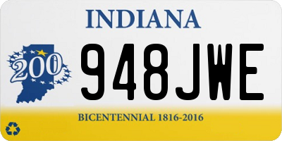 IN license plate 948JWE