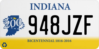 IN license plate 948JZF