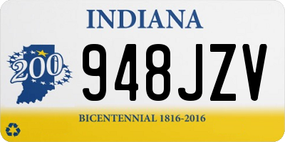 IN license plate 948JZV