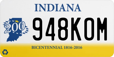 IN license plate 948KOM
