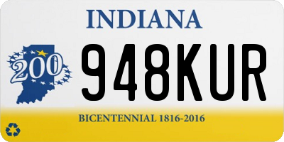 IN license plate 948KUR