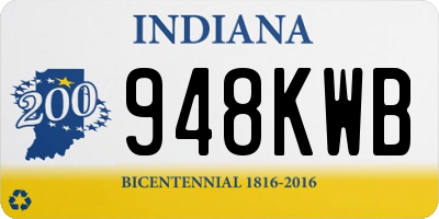 IN license plate 948KWB